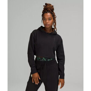 LULULEMON Team Canada All Yours Cropped Hoodie CPC Logo Size 12 Washed Black